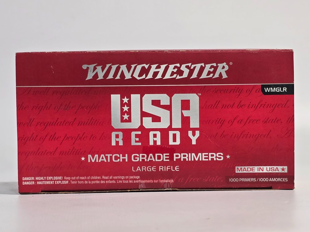 Winchester USA Ready Match Grade Large Rifle Primers - Brick of 1000