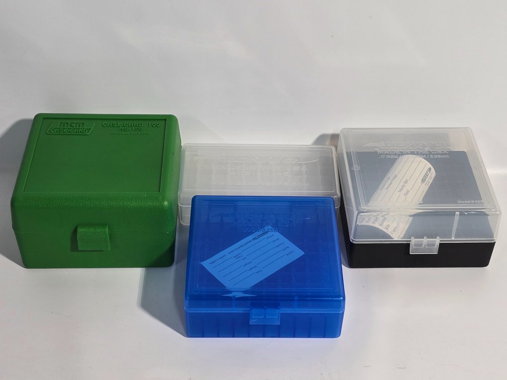 (4) Case-Gard Style Ammo Storage Boxes