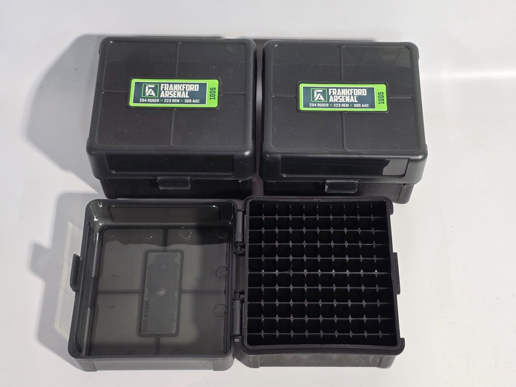 (3) Frankford Arsenal Small Caliber Ammo Storage Cases