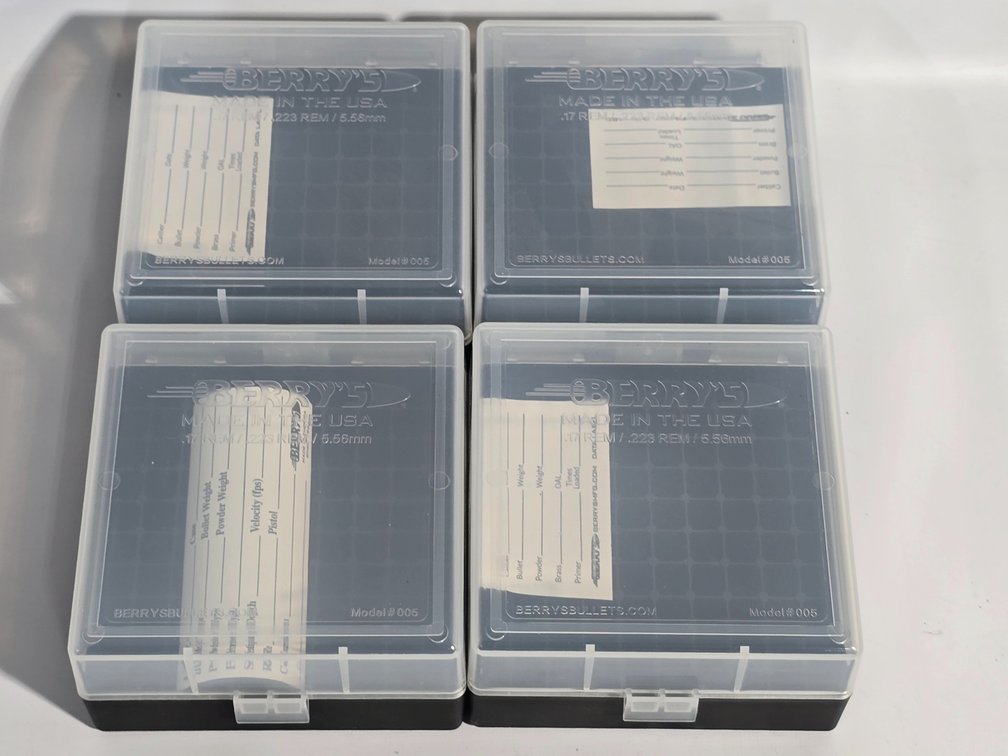 (4) Berry's Small Caliber Storage Containers