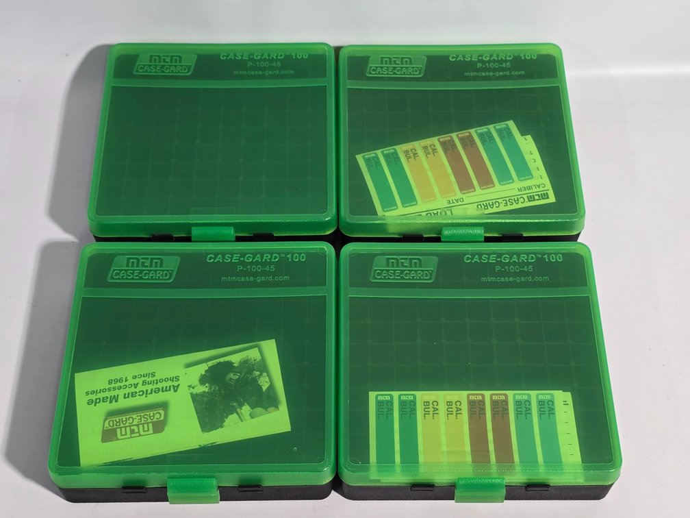 (4) Case Gard Small Caliber Ammo Storage Boxes