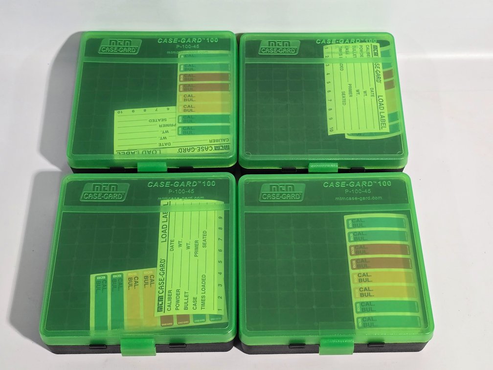 (4) Case Gard Small Caliber Ammo Storage Boxes
