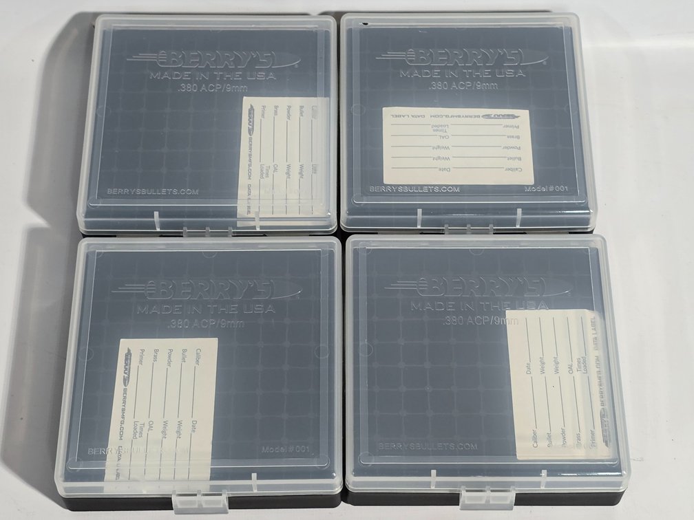 (4) Berry's Small Caliber Ammo Storage Boxes