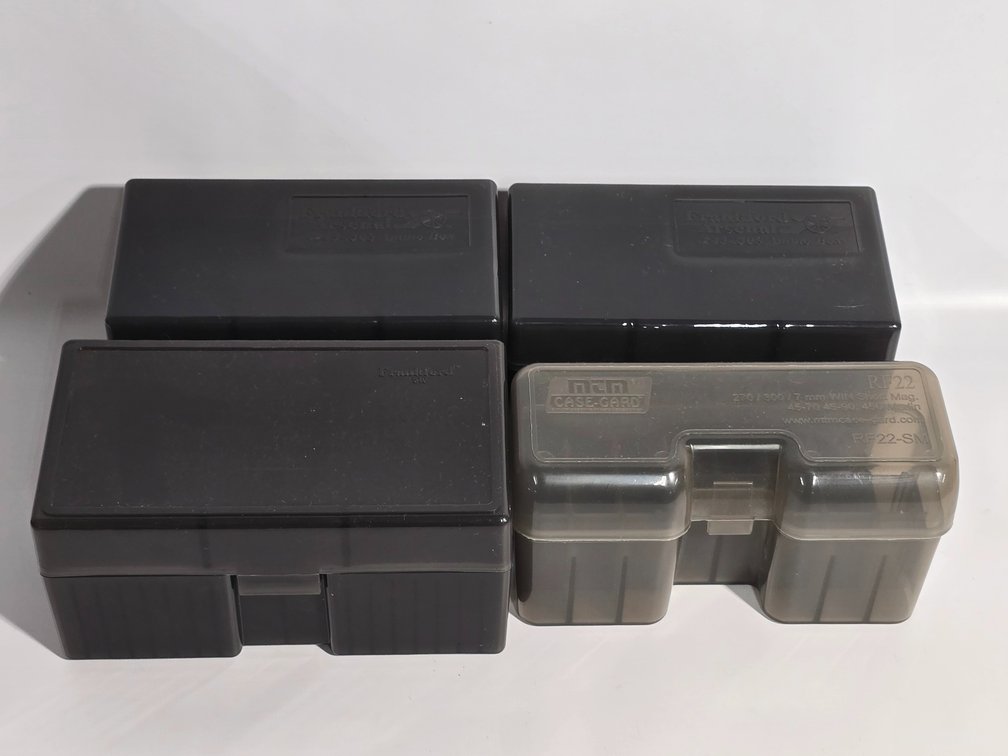 (4) Large Caliber Ammo Storage Boxes