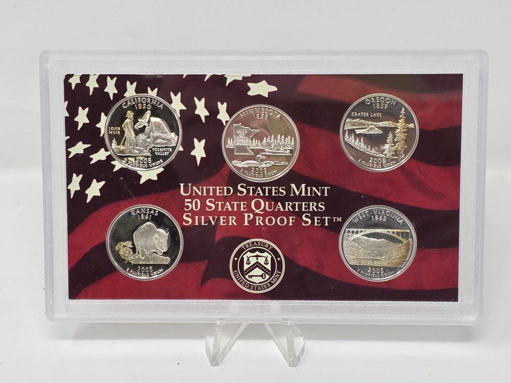 United States Mint 50 State Quarters Silver Proof Set 