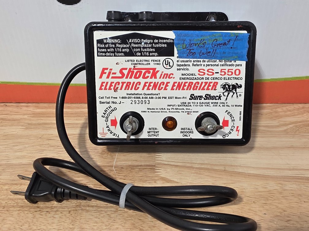 Electric Fence Energizer Model SS-550
