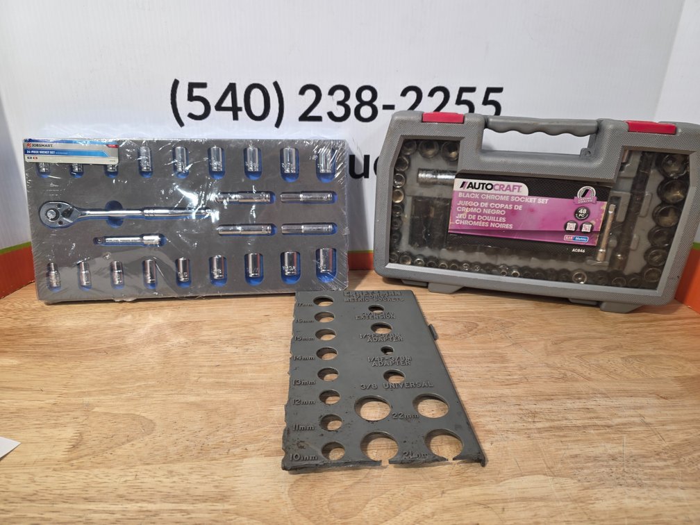 Job Smart 24-Piece Socket Set - Auto Craft Black Chrome Socket Set