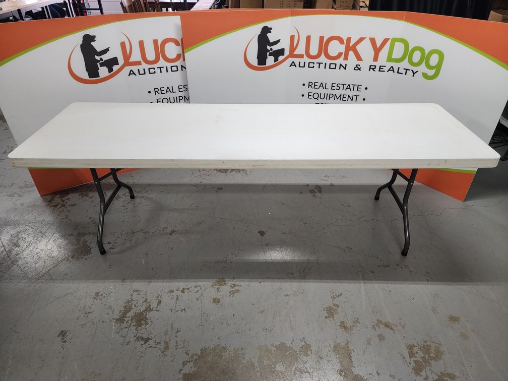 Folding Lifetime Plastic Table Measures 28.5" Tall x 30" Wide x 96" Long 