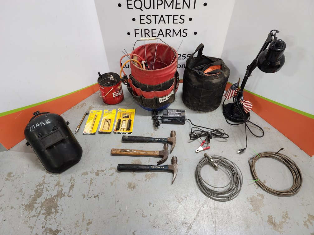 Hammers - Schumacher Speed Charge - Desk Lamp - Cables - Welding Helmet and More 