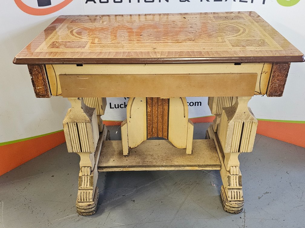 Metal-Top Table - Measures 31" Tall x 40" Wide x 25" Deep