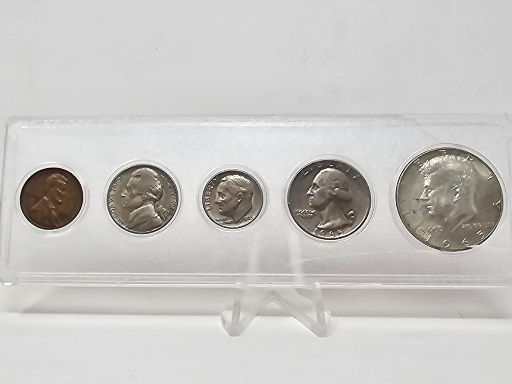 1965 Birthday Coin Set - Includes Silver Kennedy Half Dollar