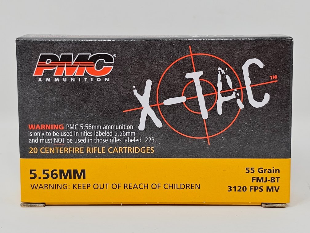 PMC X-TAC 5.56 - 20 Rounds - 55-Grain - FMJ-BT 