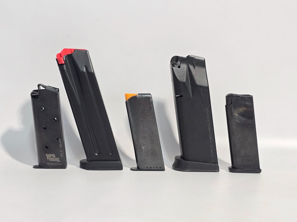 (5) Assorted Magazines - Pro Mag, Davis Industries, Llama & Others