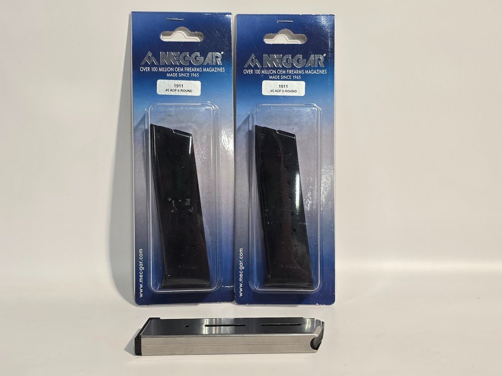 (3) 1911 .45 ACP Magazines - Meg-Gar & Wilson Combat