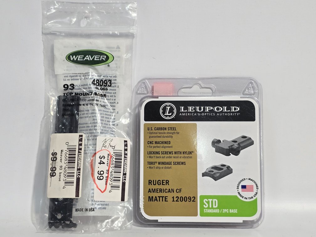 Leupold Bases for Ruger American & Weaver 93 Base
