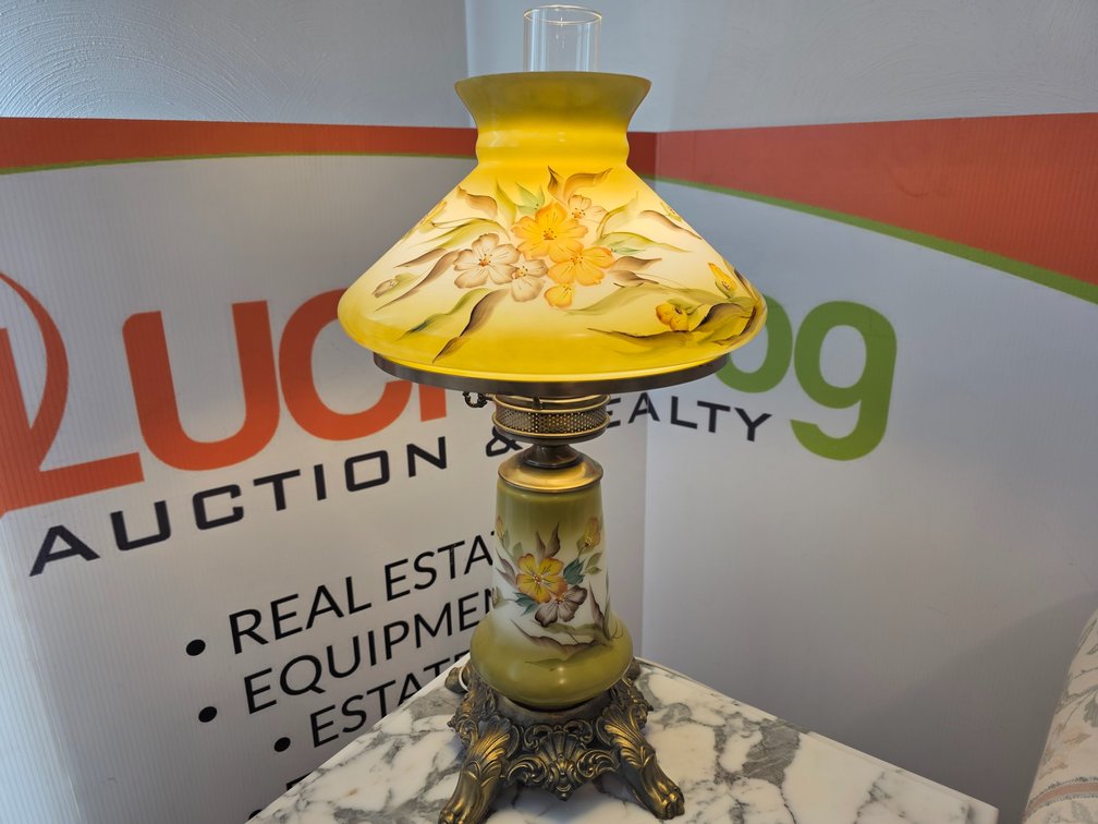 Handpainted Hurricane Lamp