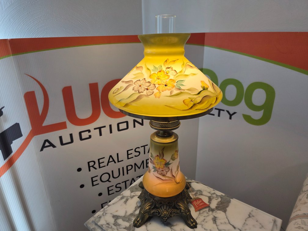 Handpainted Hurricane Lamp