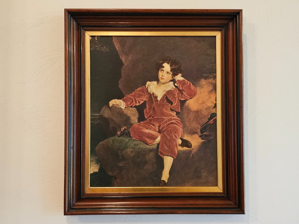 "The Red Boy" by Sir Thomas Lawrence - Custom Framed Print - Measures 20.5" X 23" 