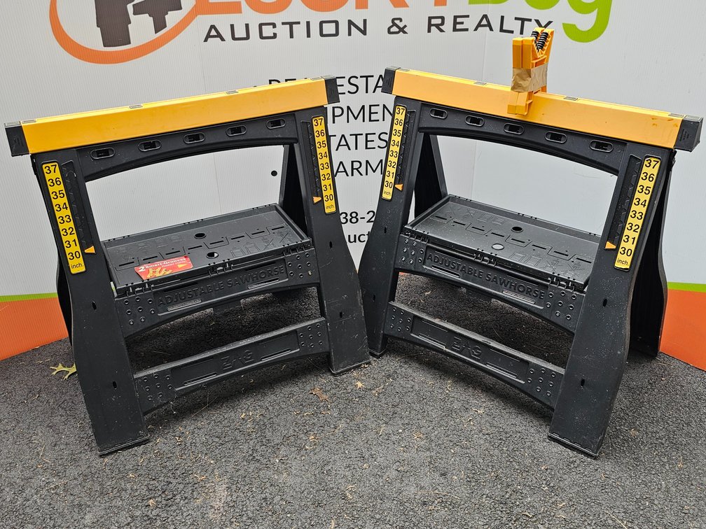 (2) Adjustable/Collapsible Sawhorses 
