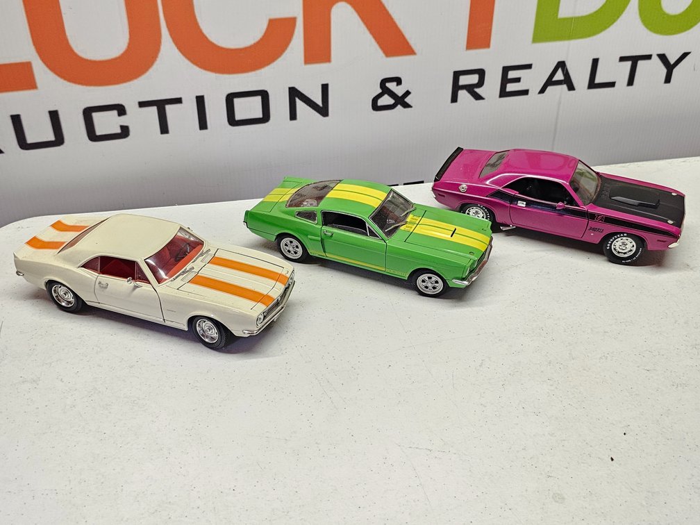 1/18th Scale Diecast Cars - 3 Included 