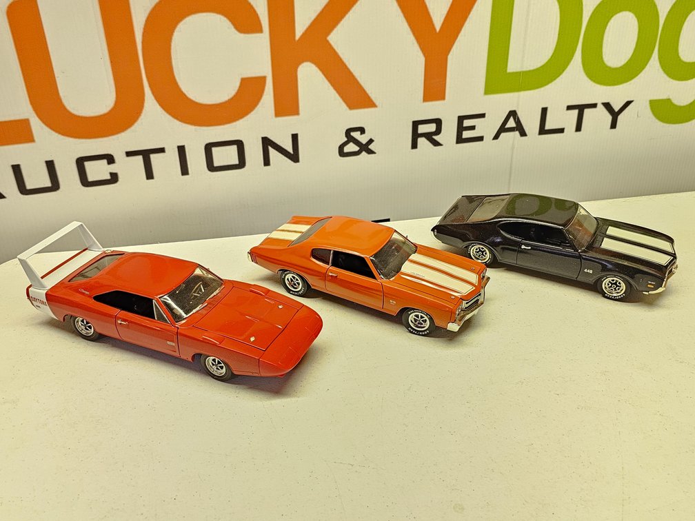 1/18th Scale Diecast Cars - 3 Included 