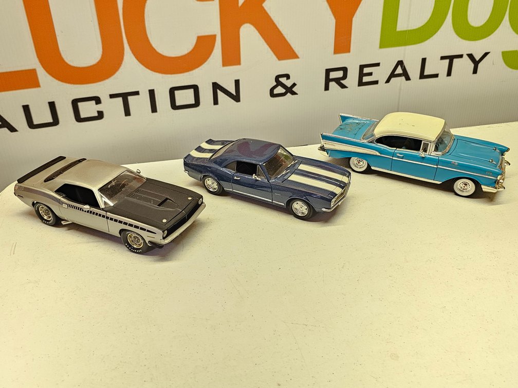 1/18th Scale Diecast Cars - 3 Included 