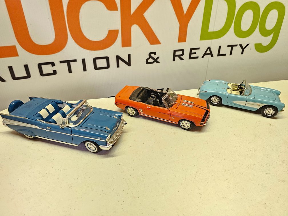 1/18th Scale Diecast Cars - 3 Included 