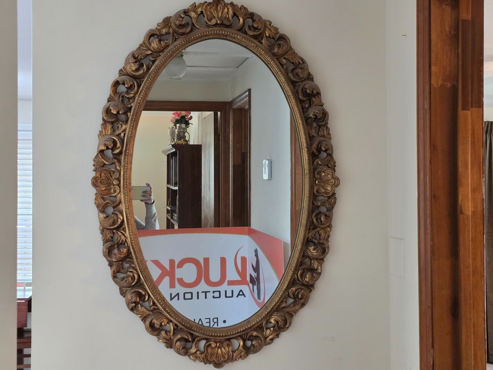 Oval Wall Mirror - Measures 43" Tall x 29" Wide