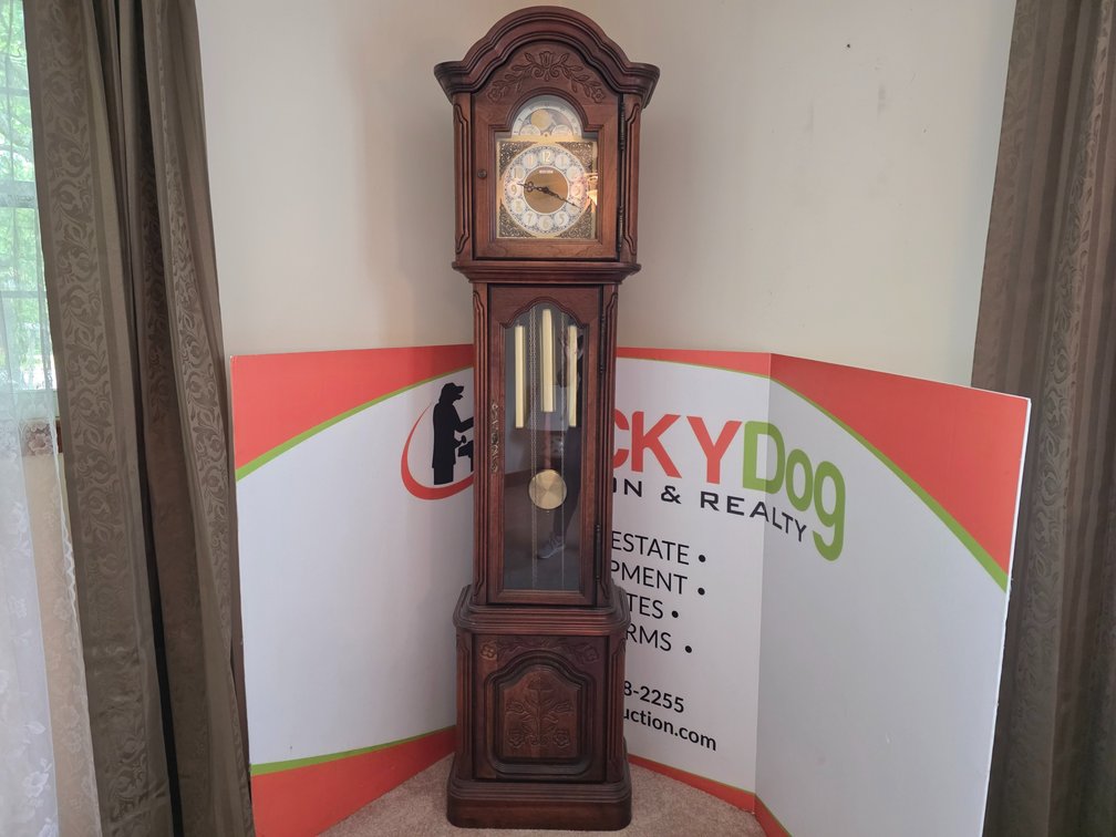 Howard Miller Grandfather Clock - Measures 78" Tall x 17" Wide x 10" Deep 