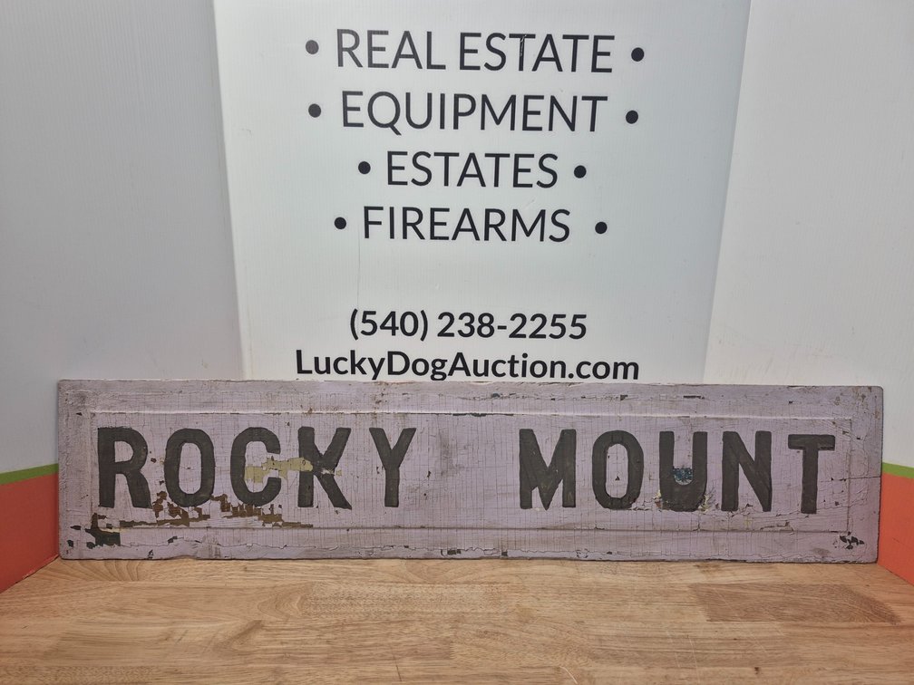 Wooden Hand Painted Rocky Mount Sign Measures - 9"×41"