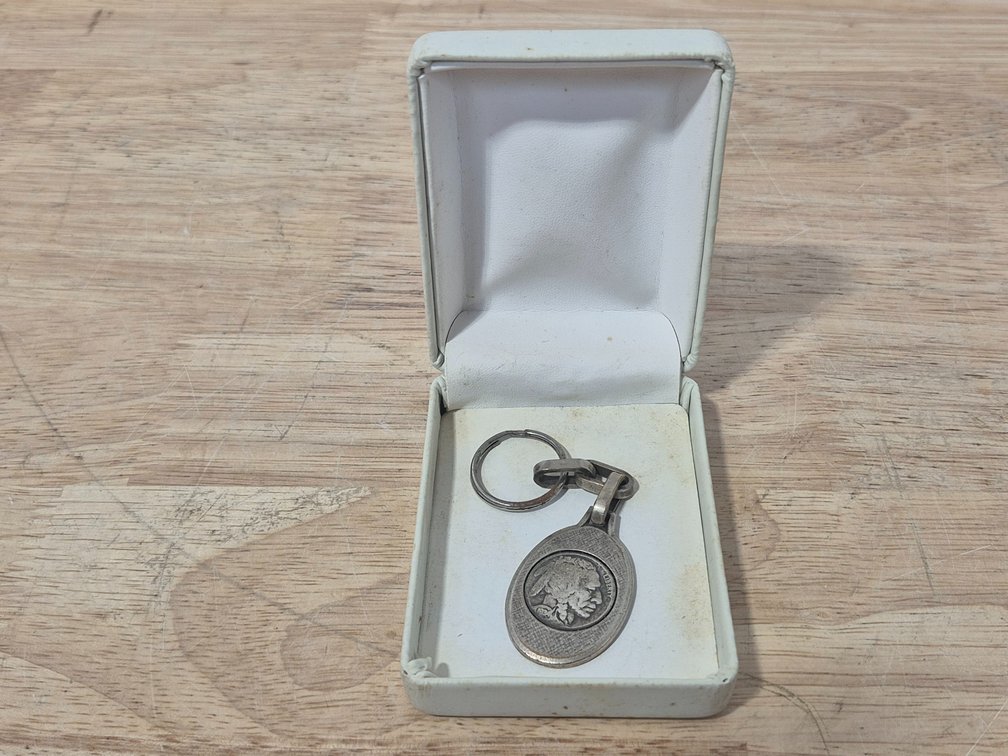 1934 Buffalo Nickel Key Chain W/Hard Case 