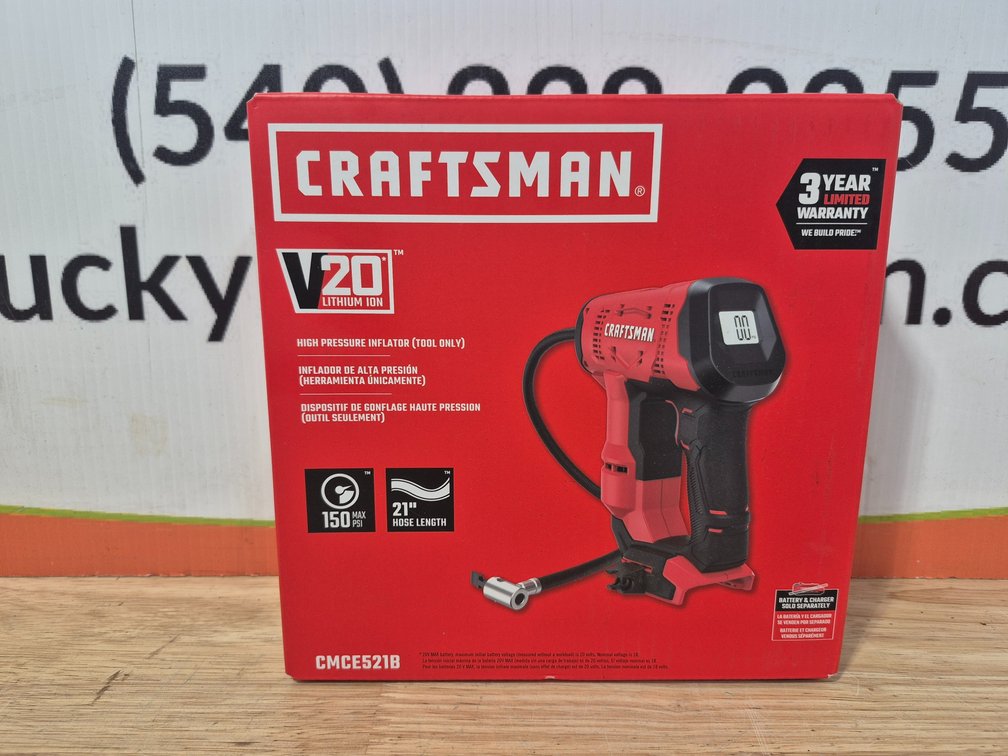 Craftsman V20 High Pressure Inflator (Tool Only)