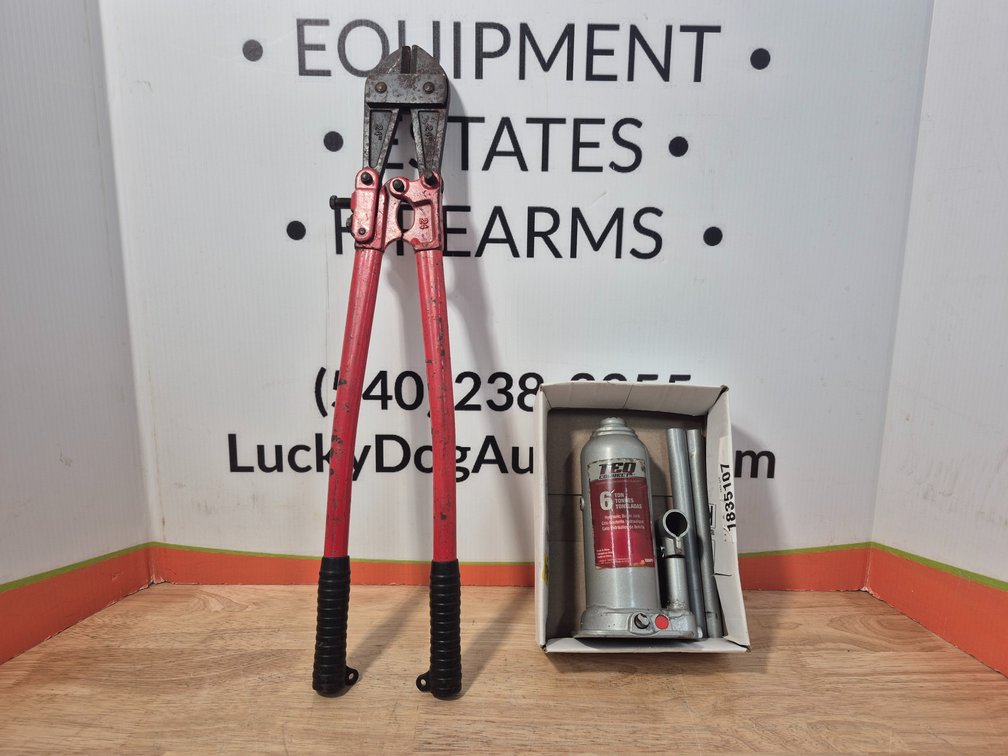 24" Bolt Cutters and Teq Correct 6 Ton Hydraulic Bottle Jack