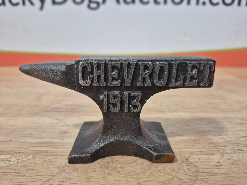 Chevrolet 1913 Mini Anvil Measures - 2.5" Tall × 4.5" Wide 