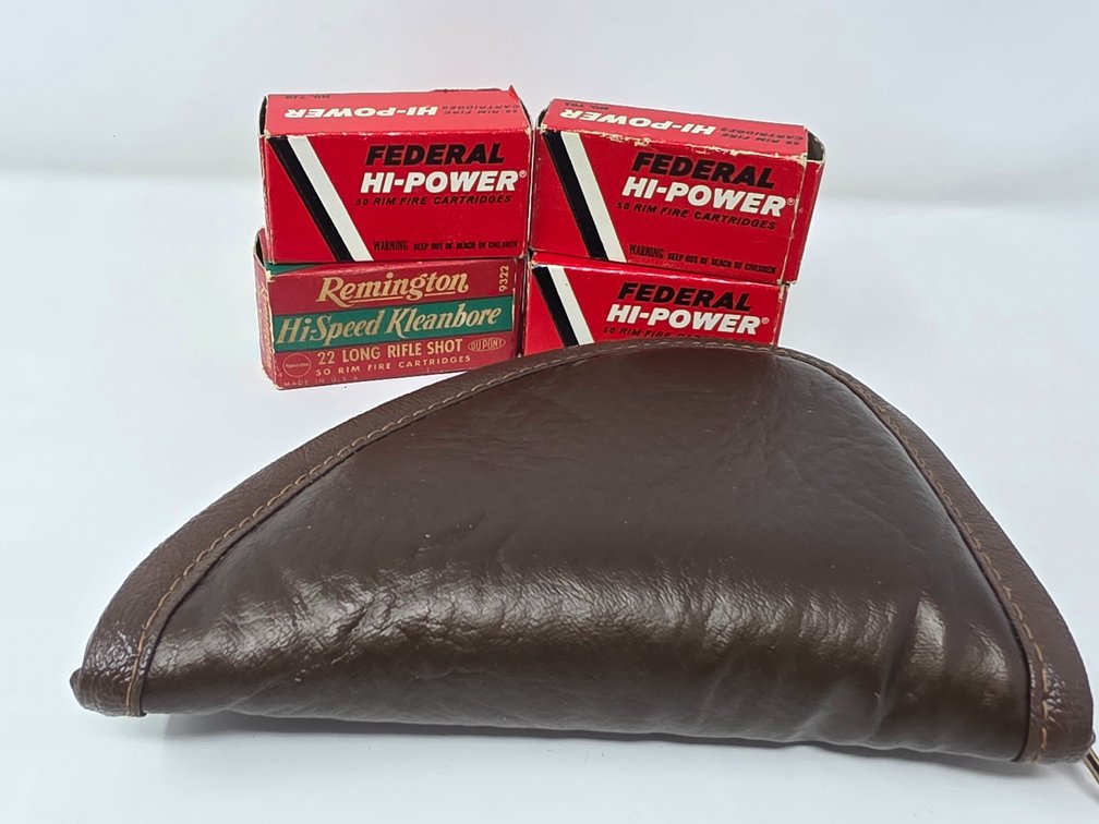 1 Box Remington 22LR Ammo (Partial Box) - 3 Boxes Federal Hi-Power .23LR - Partial Boxes - Soft Pistol Case
