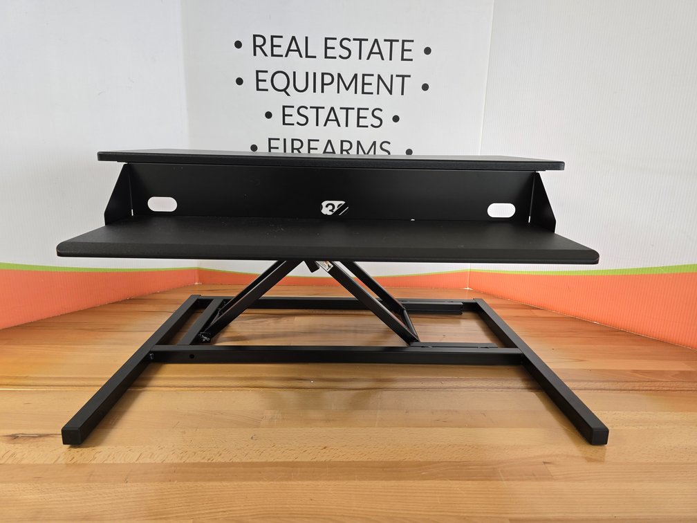 Stand Up Desk Store Desk Converter w/ Keyboard Tray - 16" T x 30" L x 24" D 
