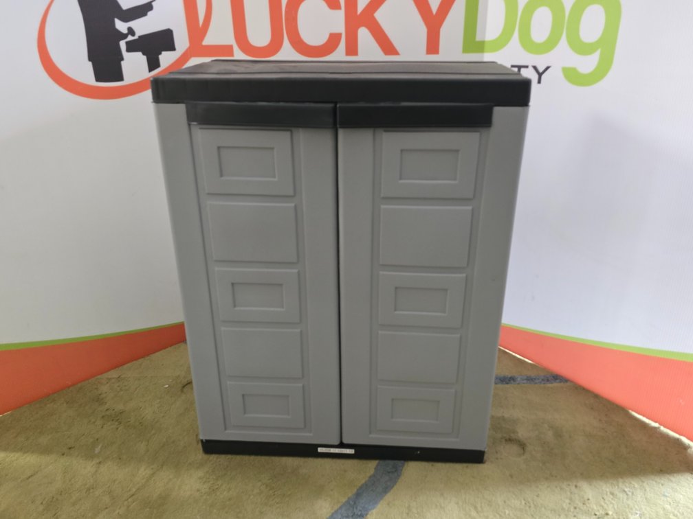 Plastic Storage Cabinet w/ Paper Embroidery Supplies -  34" T x 26" W x 16" D