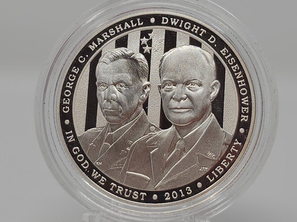 2013 5 Star Generals Commemorative Proof Silver Dollar w/ Capsule