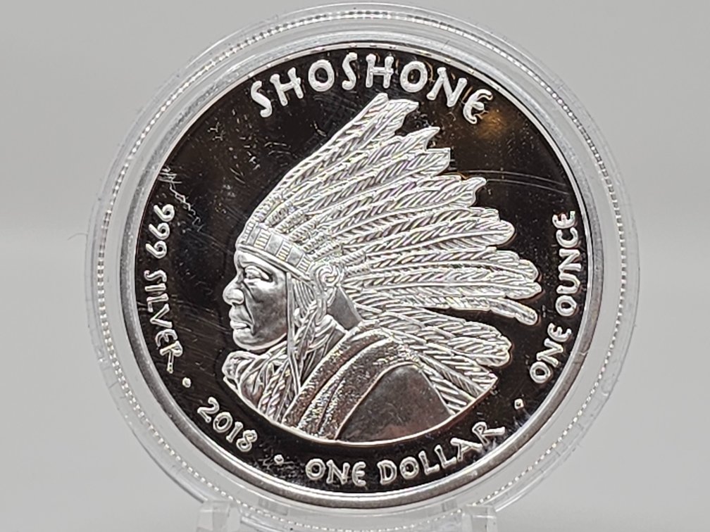 2018 Jamul Nation $1 Shoshone Nevada Desert Tortoise 1 Oz .999 Silver Proof w/ Capsule - Rare