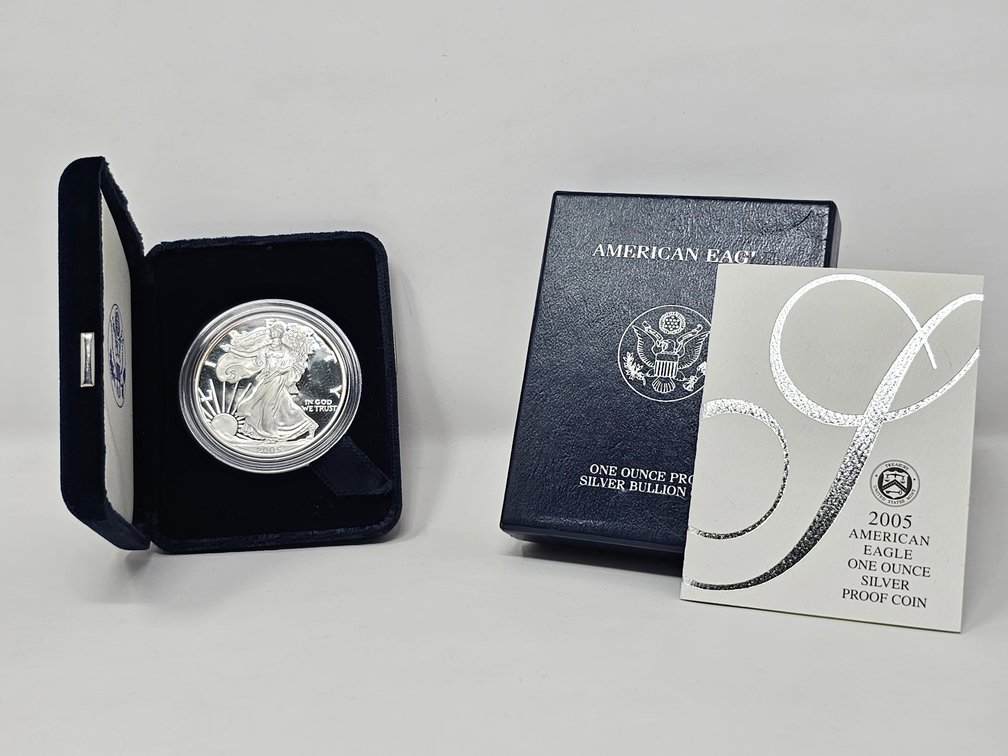 2005-W (West Point) American Silver Eagle Proof w/ COA / Case / Box
