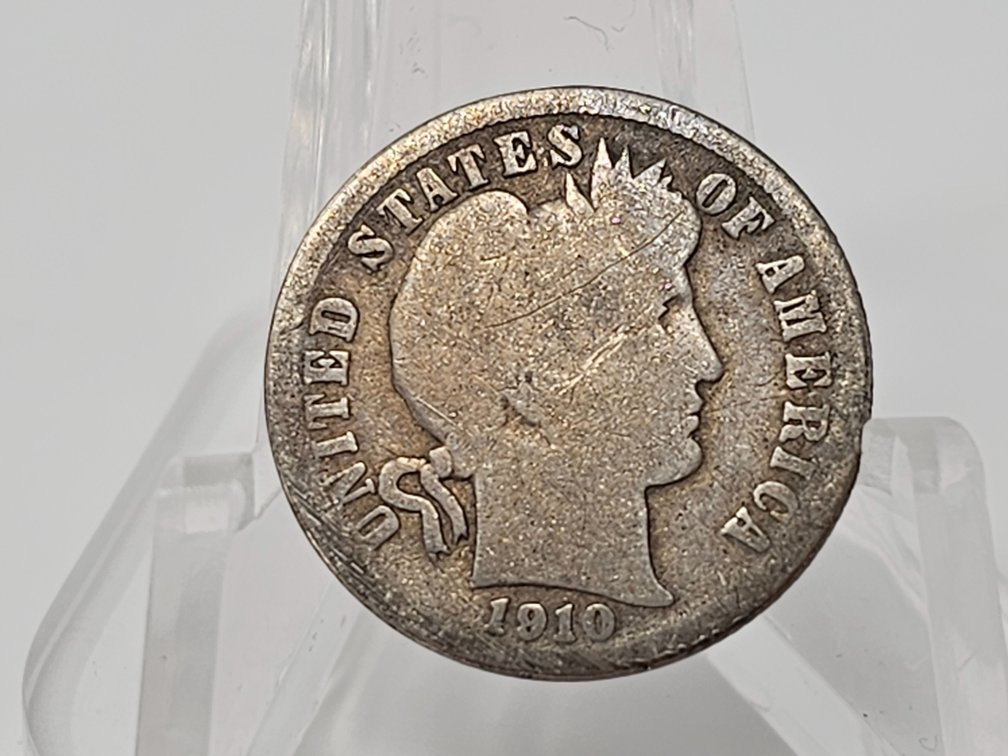 1910-D Silver Barber Dime