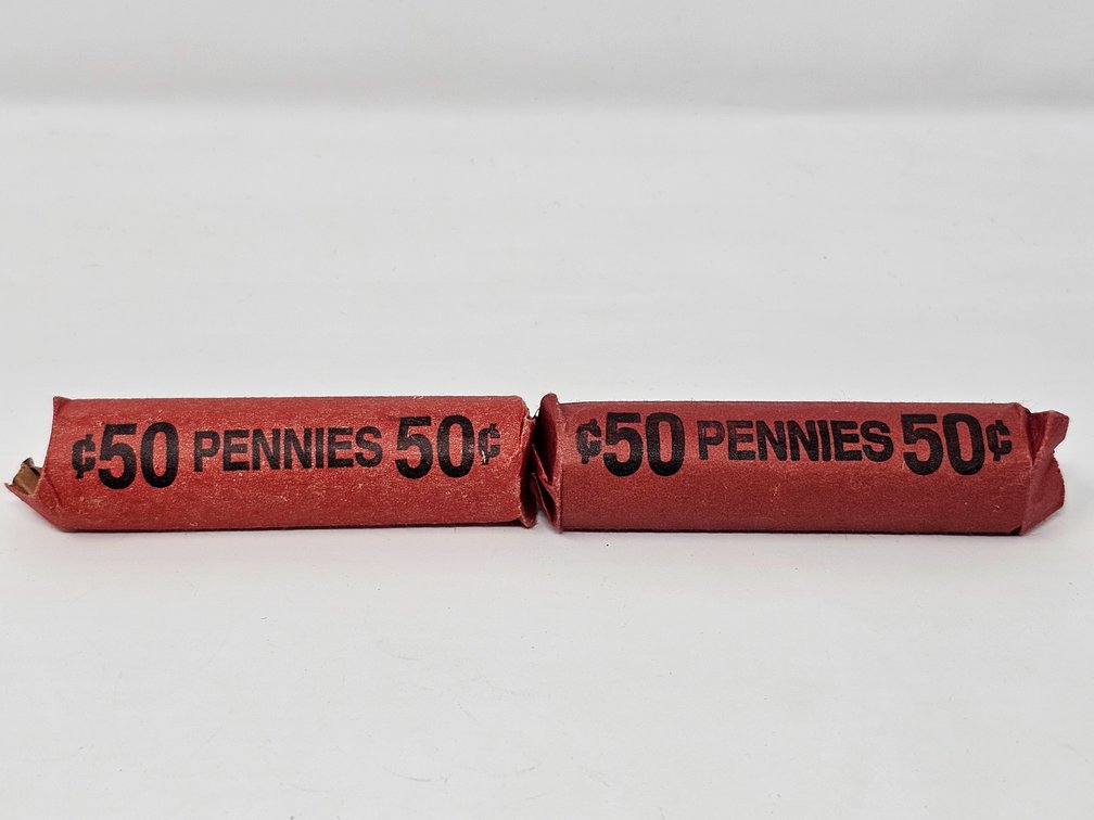 (2) Rolls of Wheat Pennies - Unsearched By Us - 2 Included 