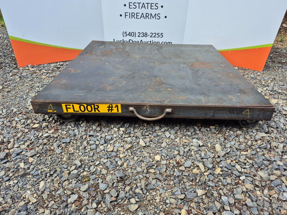 Heavy Duty Steel Dolly W/Steel Caster Wheels Measures - 7" Tall × 47.5" Wide × 47.5" Deep