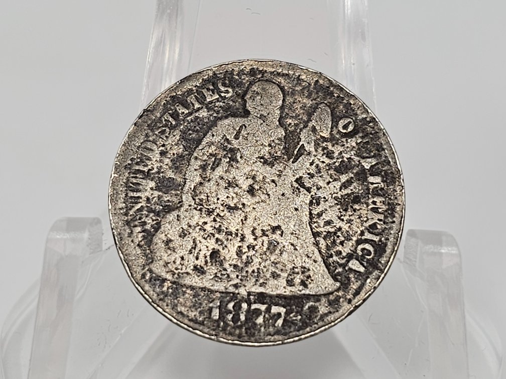 1877 Silver Seated Dime