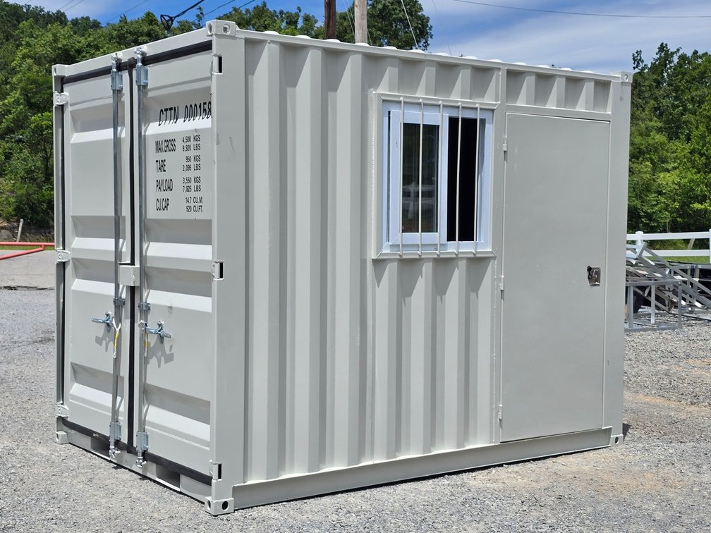10' Mini Office Container - Walk-In Door - Window - 1585