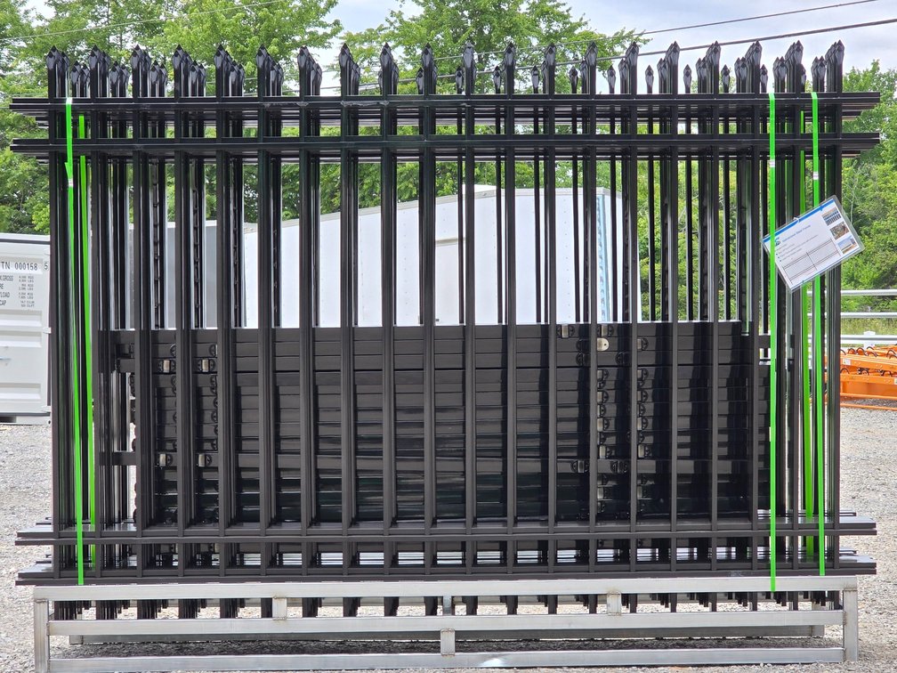 Unused Galvanized Steel Fence - (20) 10' Panels + 21 Posts w/ Connectors 