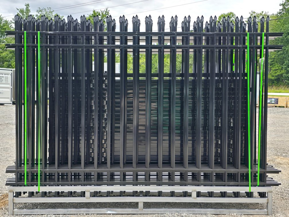 Unused Galvanized Steel Fence - (20) 10' Panels + 21 Posts w/ Connectors 