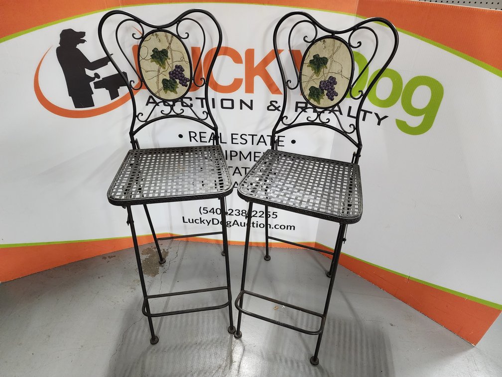Folding Iron Bar Stools (2) Included 