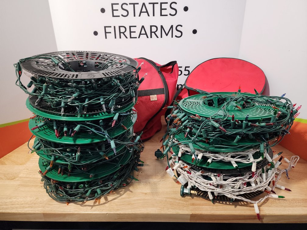 Christmas Light Storage Bags w/ Lights and Light Reels