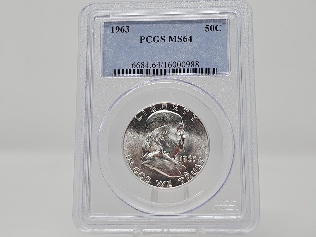 1963 Franklin Half Dollar - PCGS MS64
